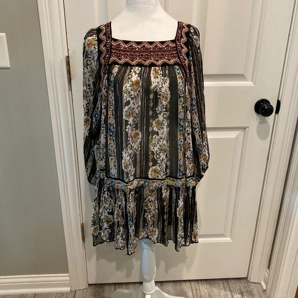 Free People Dance Magic Embroidered Tunic Dress Multicolor 16781 - Picture 5 of 12